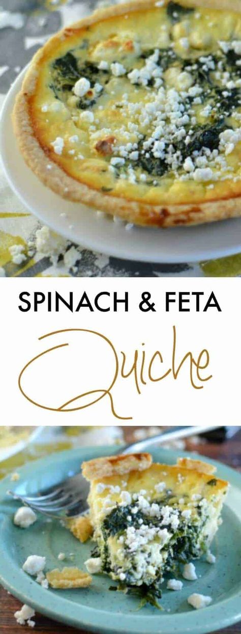 Feta Quiche Recipes, Quiche Feta, Spinach And Feta Quiche, Quiche Easy, Spinach Feta Quiche, Feta Quiche, Princess Pinky Girl, Pinky Girl, Spinach Feta