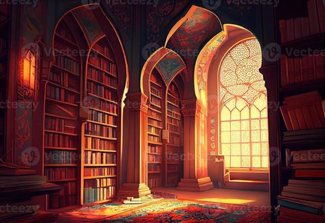 Islamic Bg, Islamic Books Library, Islamic Library, Books Wallpaper, Wallpaper Bright, Unique Iphone Wallpaper, Old Libraries, Library Aesthetic, Book Background