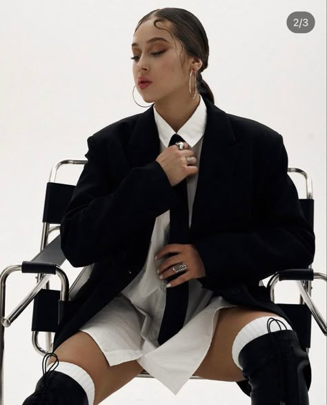 Photoshoot Office, Tanned Girl, Bad Romance Lady Gaga, Alpha Woman, Lake Photoshoot, Thigh High Boots Flat, Outfits Lookbook, Grad Shoot, Photo Recreation