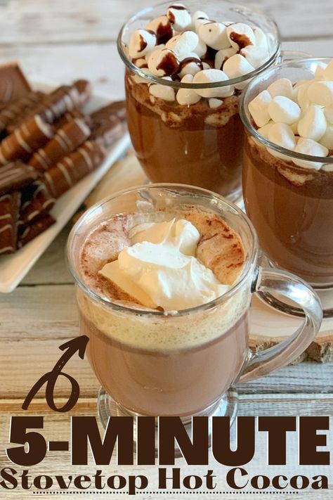 Hot Cocoa Recipe Stovetop, Hot Cocoa Recipe With Cocoa Powder, Old Fashioned Hot Chocolate Recipe, Stovetop Hot Chocolate Recipe, Hot Chocolate With Cocoa Powder, Hot Chocolate Desserts, Cocoa Powder Recipes, Hot Chocolate Mix Recipe, Steamed Milk