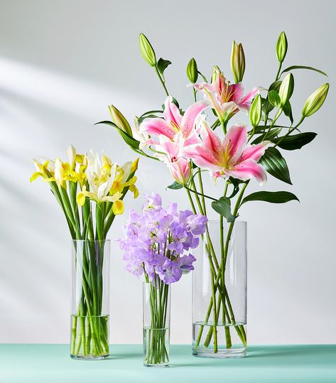 Flower Vase Ideas, Floral Arrangement Ideas, Nail Art Flower, Pink Flower Arrangements, Vase Ideas, Easter Flower Arrangements, Long Stem Flowers, Large Flower Arrangements, Spring Floral Arrangements