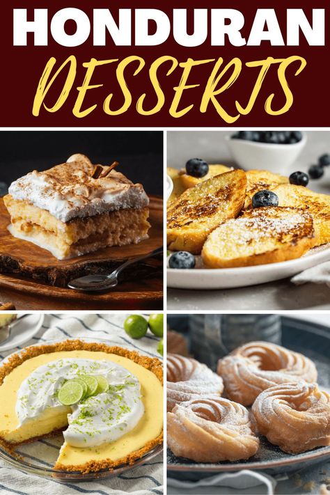 These Honduran desserts are fresh, fruity, and so easy to make! From cake to banana bread to smoothies, these traditional recipes give you a taste of Honduras. Honduran Dessert Recipes, Honduran Desserts, American Cookies Recipe, Honduras Food, Honduran Recipes, Spicy Hot Chocolate, America Food, Creamy Rice, Traditional Recipes