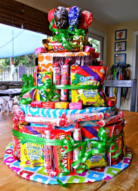 Luckii Arts how to make a candy bar cake How To Make A Candy Cake Tower, How To Make A Candy Cake, Candy Arrangements Diy, Diy Candy Cake Tower, Candy Bars Ideas, Candy Cake Diy, Candy Tower, Snack Tower, Bars Ideas