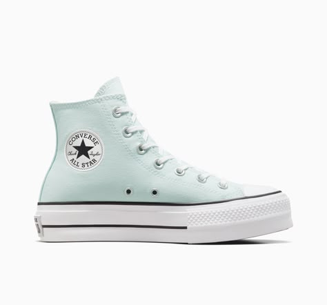 Chuck Taylor All Star Lift Platform Canvas Women's High Top Shoe. Converse.com Cute Converse Shoes, Platform Chucks, Rain Blue, Shoe Converse, Womens High Top Shoes, Cute Converse, Converse Platform, Chuck Taylor All Star Lift, High Top Shoe