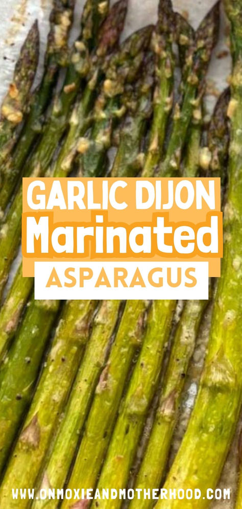 Perfect for family gatherings or weeknight meals, this dish is not only delicious but also incredibly easy to prepare. With a flavorful marinade featuring garlic and Dijon mustard, these oven-roasted asparagus spears are sure to delight your taste buds and impress your guests. Plus, I'll share all my best tips for achieving perfectly roasted asparagus every time. Get ready to elevate your side dish game with this mouthwatering recipe! Marinated Asparagus Recipes, Marinated Asparagus Cold, Cold Asparagus Recipes, Asparagus Marinade, Oven Roasted Asparagus Recipes, Roasted Asparagus Recipes, Marinated Asparagus, Ways To Cook Asparagus, Asparagus Recipes Oven