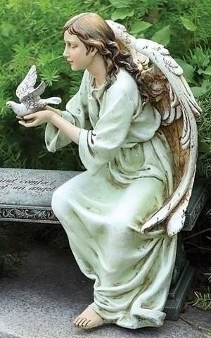 Angel Statues Sculpture, Angel Garden Statues, Angel Garden, Cemetery Angels, I Believe In Angels, Angel Statue, Garden Angels, Angels Among Us, Angel Statues