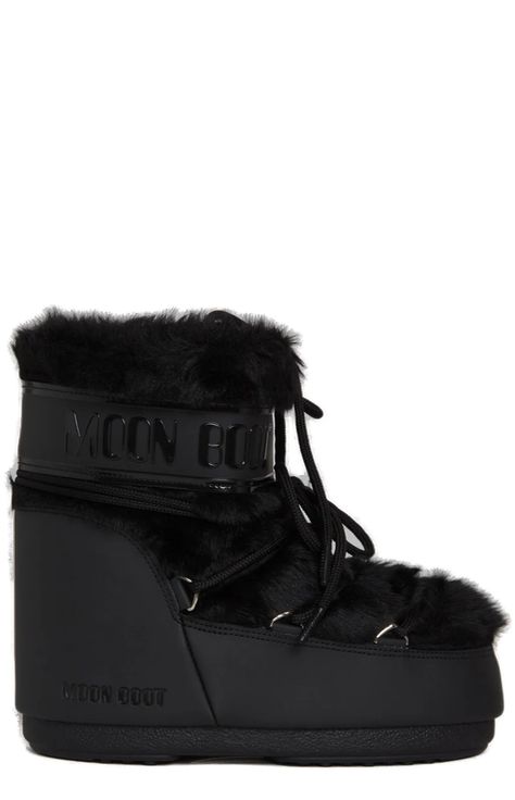 Moon Boot Icon Low Faux-Fur Lace-Up Boots – Cettire Boots Moon, Fur Snow Boots, Moon Boot, Mule Sneakers, Faux Fur Boots, Low Boots, Moon Boots, Baby Boots, White Faux Fur