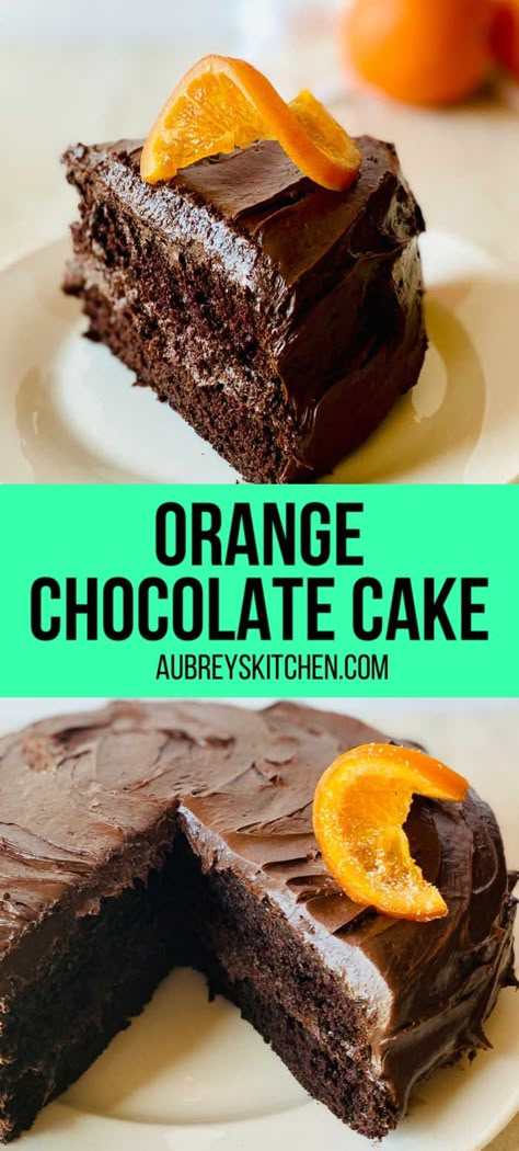 Soft Moist Chocolate Cake, Orange Chocolate Cake Recipe, Orange Layer Cake, Chocolate Orange Cake, Chocolate And Orange, Chocolate Ganache Cake, Chocolate Ganache Frosting, Orange Chocolate Cake, Cake Tips