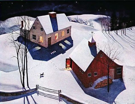 Wish You Merry Christmas, Egg Tempera, Pastel Landscape, Winter Illustration, Andrew Wyeth, Winter Art, Country Art, Tempera, Winter Scenes