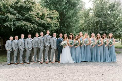 Dusty blue wedding bridesmaids dresses Grey suits groomsmen Dusty Blue Bridesmaid Dresses And Groomsmen, Dusty Blue Bridesmaid Dresses Grey Suits, Groom And Groomsmen Attire Dusty Blue, Grey Suit Blue Bridesmaid Dress, Dusty Blue And Grey Wedding Groomsmen, Gray And Dusty Blue Groomsmen, Groomsmen Dusty Blue Attire, 9 Bridesmaids And Groomsmen, Dusty Blue Bridesmaids Grey Groomsmen