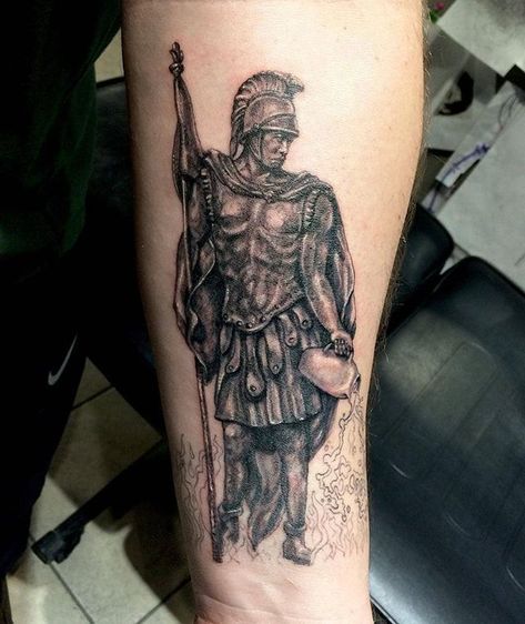 Saint Florian Tattoo, St Florian Tattoo, Fireman Tattoo, Fighter Tattoos, Firefighter Tattoos, Saint Florian, Saint Tattoo, Lake Tattoo, Firefighter Tattoo