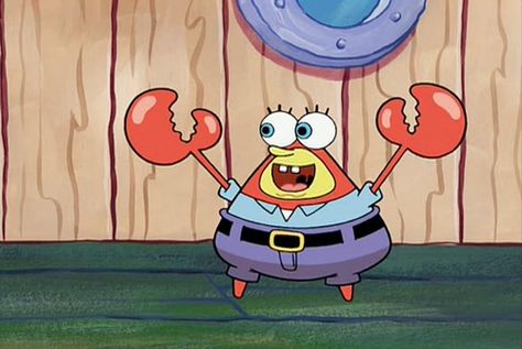 Mr Crabs Sponge Bob, Mr Crab Spongebob, All Spongebob Characters, Spongebob Art, Mr Crab, Crab Painting, Childhood Cartoons, Spongebob Painting, Mr Krabs