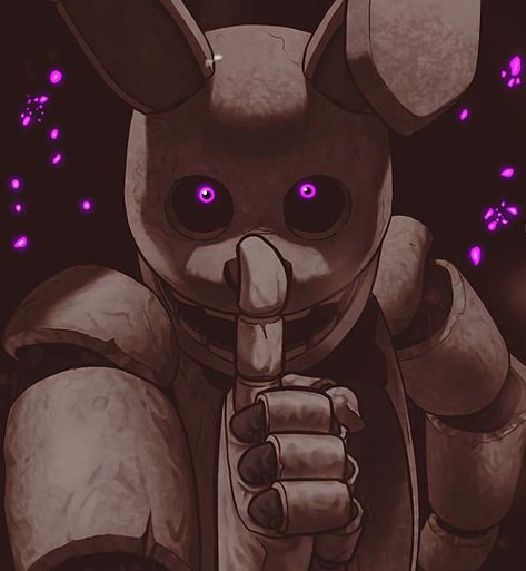 Spring Bonnie, Original Drawing, Not Mine, The Original, Purple