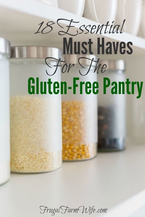 18 gluten-free pantry essentials that you can't live without! Gluten Free Enchiladas, Gluten Free Pantry, Free Pantry, Gluten Free Meals, Gluten Free Shopping, Gluten Free Kitchen, Low Carb Flour, Gluten Free Noodles, Farm Wife