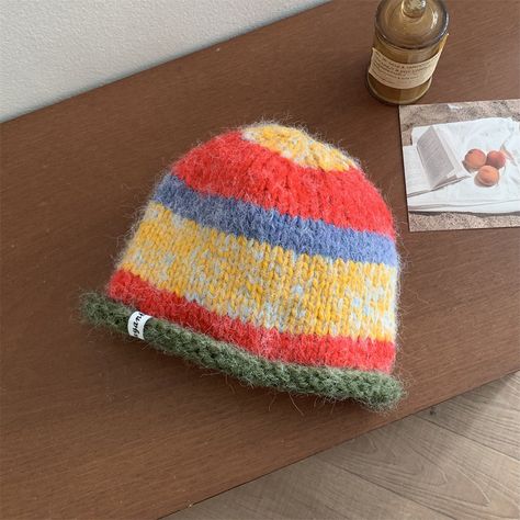 Material: Acrylic Fiber Category: Woolen cap Color: Yellow, Blue Size: M(56-58cm) Features: Breathable and Warm Season: Autumn Woolen Cap, Curl Styles, Acrylic Fiber, Ear Hats, Knitted Hat, Season Autumn, Yellow Blue, Caps Hats, Knitted Hats