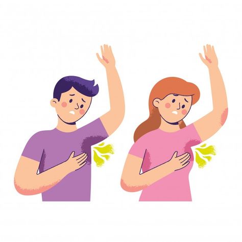 Men and women have problems with body od... | Premium Vector #Freepik #vector #hand #woman #man #girl Smelly Armpits Woman, Smelly Armpits, Animal Cell, Medical Art, Cartoon Boy, Body Odor, Vector Hand, Premium Vector, Graphic Resources