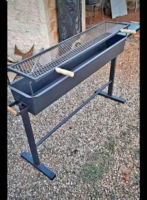 شواية فحم, Barbeque Grill Design, Bbq Stand, Outdoor Bbq Grill, Barbecue Design, Outdoor Kitchen Decor, Diy Bbq, Bbq Grill Design, Fire Pit Designs