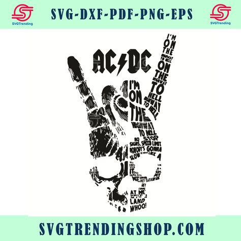 ACDC I'm On The Highway To Hell Stop Rock And Roll Svg Trending Svg Check more at https://svgtrendingshop.com/product/acdc-im-on-the-highway-to-hell-stop-rock-and-roll-svg-trending-svg/ Rock And Roll Shirts Cricut, Acdc Lyrics, Heat Press Printing, Screen Printing Machine, Highway To Hell, Cricut Svg, Free Svg, Svg Files For Cricut, Trending Memes