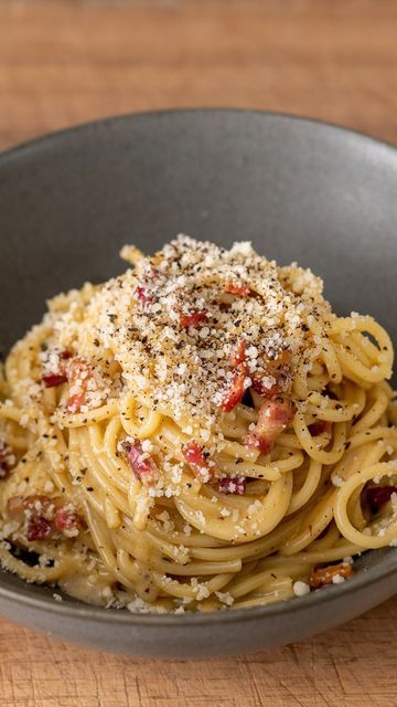 Brian Lagerstrom on Instagram: "This carbonara recipe checks so many boxes for me. Delicious ✅ silky ✅ fast ✅ easy ✅. Even without prepping, I can bust this out In about 15 min. Check out the recipe & process in the new video up now on YouTube. #carbonara #pastaofinstagram #carbonararecipe" Brian Lagerstrom Recipes, Brian Lagerstrom, Zoodle Carbonara, Quick Carbonara Recipe, Carbonara Pasta No Egg, Original Carbonara Recipe, Carbonara Pasta Serious Eats, Thick Cut Bacon, Carbonara Recipe