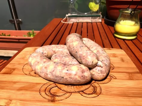 Smoked Bacon, Pineapple and Cheese sausage recipe Pineapple Sausage Recipes, Penrose Hot Sausage Recipe, Homemade Brats, Meat Grinder Recipes, Pineapple Sausage, Pineapple And Cheese, Canning Cheese, Hot Sausage Recipes, Grinder Recipes