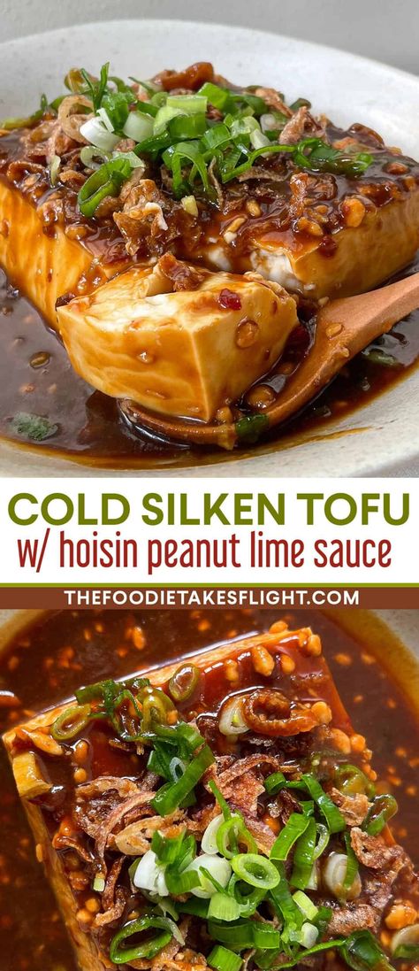 Chinese Cold Dishes, Tofu Pho Recipe, Semi Firm Tofu Recipes, Silken Tofu Recipes Asian, Cold Silken Tofu, Silken Tofu Scramble, Silken Tofu Soup Recipes, Tofu Shirataki Noodles Recipes, Lemongrass Tofu Vietnamese