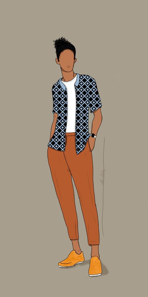 Fashion illustration for mens Casual Wear Men Illustration, Mens Wear Sketch, Mens Casual Wear Illustration, Mens Fashion Illustration Casual, Mens Fashion Illustration Sketches, Shirt Pant Combination Men, Fashion Illustration Menswear, Fashion Outfits Drawing, Male Illustration