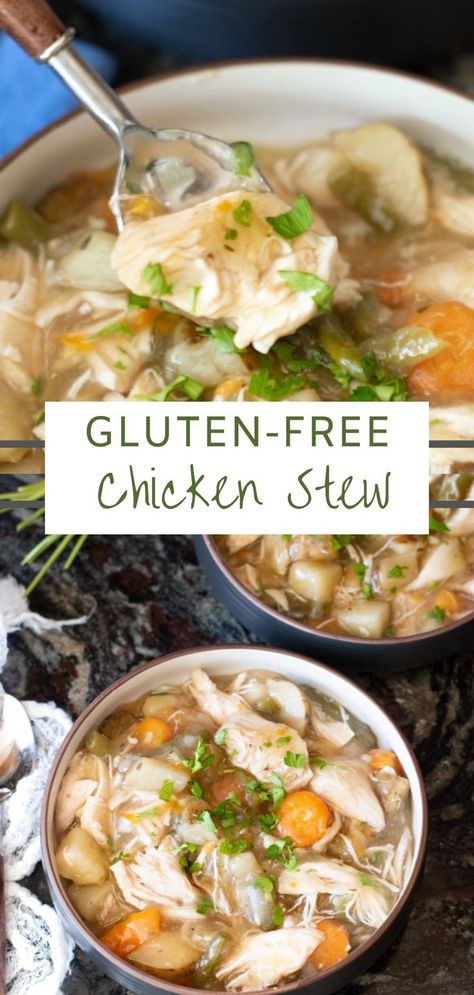 Instant Pot Chicken Stew, Gluten Free Chicken Soup, Dairy Free Soup Recipe, Stew Recipes Crockpot, Chicken Potato Soup, Chicken Vegetable Stew, Chicken Veggie Soup, Gluten Free Soup Recipes Glutenfree, Chicken Vegetable Soup Recipes