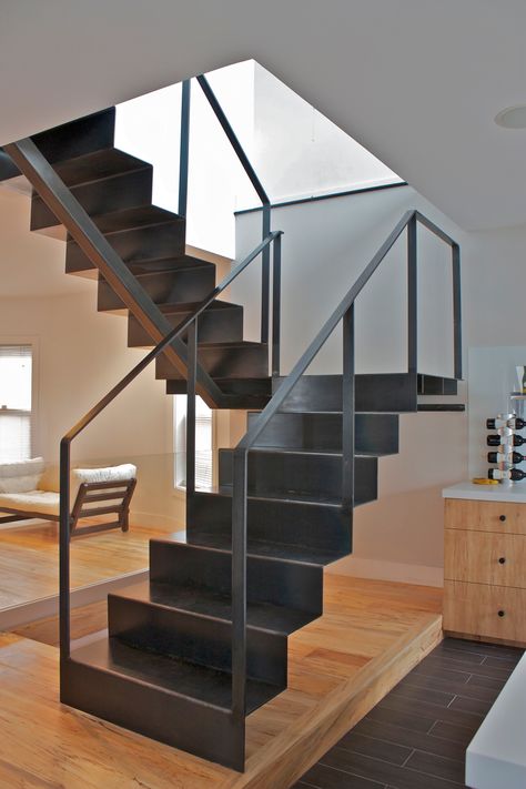 FEATURE STAIRCASES - Modern Railings, Custom Stairs, Modern Staircase design, Custom Stair Design, Custom metal doors, metal doors, custom metal, metal stairs Interior Stair Railing, Modern Railing, Rustic Stairs, Modern Stair Railing, Wrought Iron Stairs, Stair Railing Design, Metal Stairs, Concrete Stairs, Floating Stairs