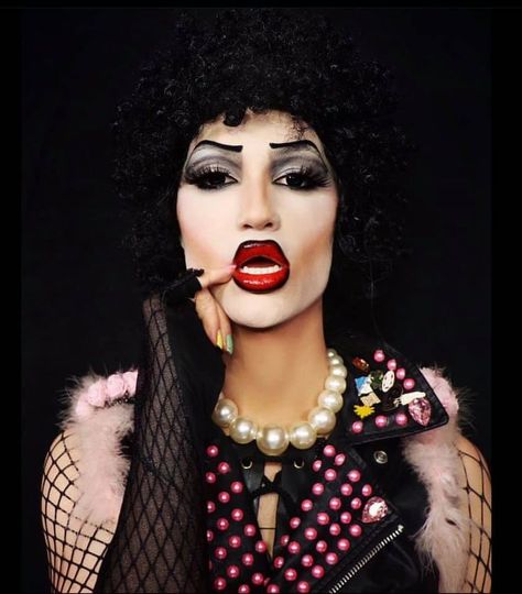 Frank N Furter Tattoo, Frank N Furter Makeup, Rocky Horror Aesthetic, Rocky Horror Picture Show Halloween, Frank N Furter Costume, Rocky Horror Picture Show Costume, Makeup Halloween Costume, Rocky Horror Costumes, Frank N Furter