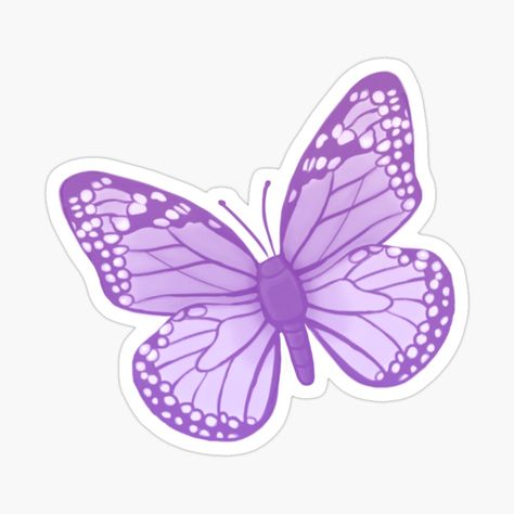 Get my art printed on awesome products. Support me at Redbubble #RBandME: https://www.redbubble.com/i/sticker/lavender-purple-monarch-butterfly-by-brickelle/49902845.EJUG5?asc=u Purple Butterfly Sticker, Purple Stickers, Orange Birthday Parties, Lavender Butterfly, Orange Birthday, Purple Paint, Anime Pixel Art, Embroidery Flowers Pattern, Purple Butterfly