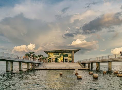 Pier Design, Pier Architecture Design, Pier Architecture, St Pete Pier, Waterfront Architecture, Pyramid Building, Pier House, Hermosa Beach Pier, Oceanside Pier