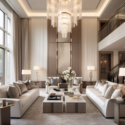 THI by SARAH RAHAL (@thehauteinteriors) • Instagram photos and videos Pik 2, Double Height Living Room, Luxury Home Design, Japandi Interior, Modern Bedroom Interior, Double Height, Rustic Home Design, Neo Classical, Christmas Room Decor