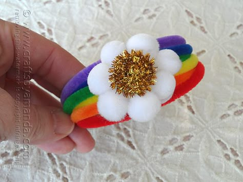 Pipe Cleaner Rainbow Bracelet by @Amanda Formaro Crafts by Amanda Pipe Cleaner Crafts For Kids, Monster Craft, Pony Bead Bracelets, Pipe Cleaner Crafts, Puppet Crafts, Fun Bracelet, Rainbow Crafts, St Patrick's Day Crafts, Pipe Cleaners