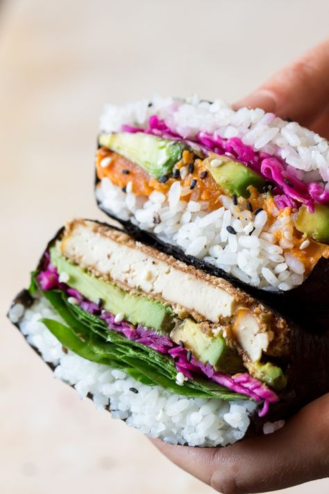 Onigirazu (sushi sandwich) - Lazy Cat Kitchen Western Sandwich, Tofu Sushi, Lazy Cat Kitchen, Normal Style, Sushi Sandwich, Sushi Roll, Japanese Sushi, Sushi Recipes, Dinner Easy