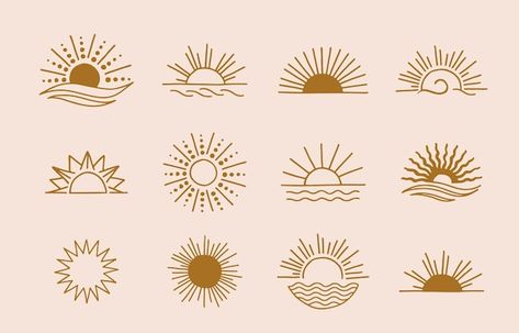 Sunshine Logo, Logo Ig, Clay Workshop, Prom Planning, Sunshine Tattoo, Diy Graphic Design, Sticker Tattoo, Sun Logo, Sun Tattoos