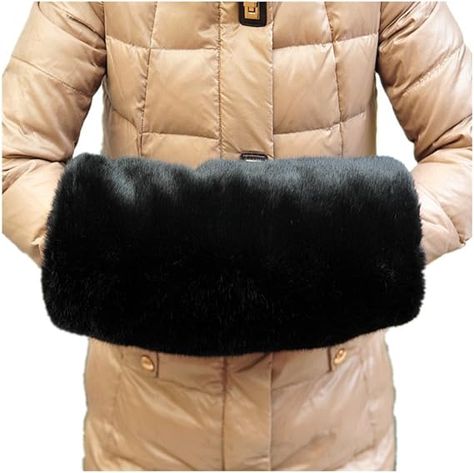 Amazon.com: Faux Fur Hand Muffs with Ionterior Pocket-Luxurious Faux Rabbit Mittens-Wrist Hand Warmer Gloves Can Keep Your Hand and Wrist Warm in Cold Season Compatible Girls Women : Clothing, Shoes & Jewelry Cream Gloves, Hand Muffs, Vera Bradley Patterns, Hand Muff, Fleece Gloves, Cold Weather Gloves, Wool Mittens, Black Leather Gloves, Fingerless Mittens