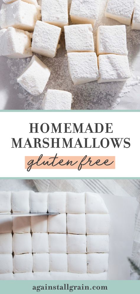 Mallow Cups, Healthy Marshmallows, Homemade Marshmallow Recipe, Marshmallow Recipe, Gluten Free Marshmallows, Holiday Hot Chocolate, Homemade Marshmallow, Vegan Marshmallows, Egg Free Recipes