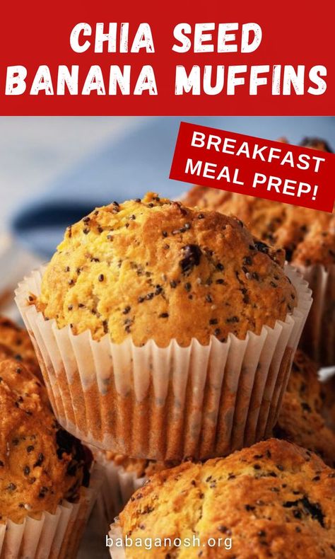 Wheat Muffin Recipes, Whole Wheat Muffin Recipes, Banana Chia Muffins, Muffins With Pecans, Muffin Ideas, Chia Seed Muffins, Banana Scones, Chia Muffins, Clean Eating Baking