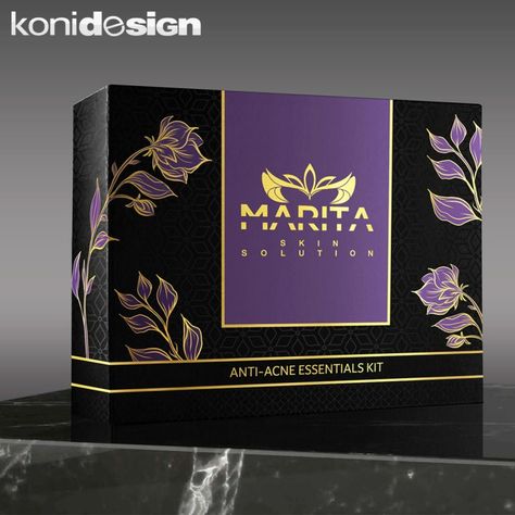 Purple And Gold Website Design, Gold Stamping Packaging, Purple Packaging Design, Black And Gold Packaging, Coffee Label Design, Gold Graphic Design, Tea Box Design, Luxury Box Design, Sweet Box Design