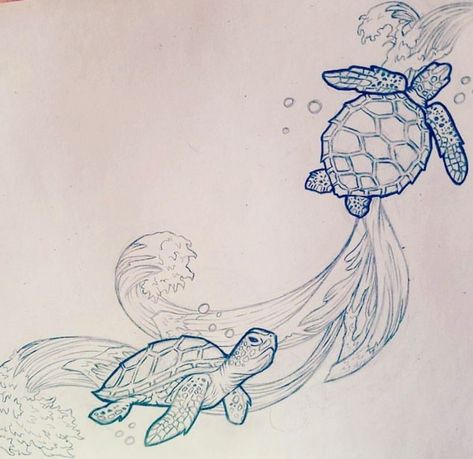 Sea turtle tattoo sketch Sea Turtle Images, Turtle Sketch, Tattoo Sleeve Ideas, Swimming Sea, Sea Turtle Tattoo, Tattoo Tiny, Turtle Images, Turtle Tattoo Designs, Sea Tattoo