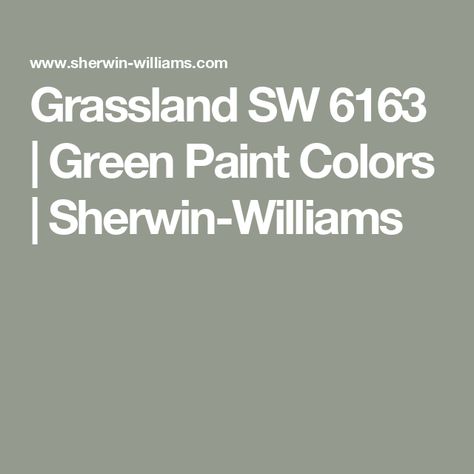 Grassland SW 6163 | Green Paint Colors | Sherwin-Williams Sw Grassland, Grassland Sherwin Williams, Sherwin Williams Paint Colors Green, Green Paint Colors, Sherwin Williams Paint Colors, Paint Projects, Green Paint, Color Samples, Sherwin Williams