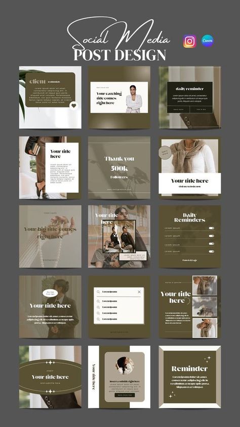 Instagram Post Templates Aesthetic Instagram Post, Quote Template Design, Instagram Design Layout, Instagram Template Design, Quote Template, Template Instagram, Free Instagram, Instagram Business, Instagram Design