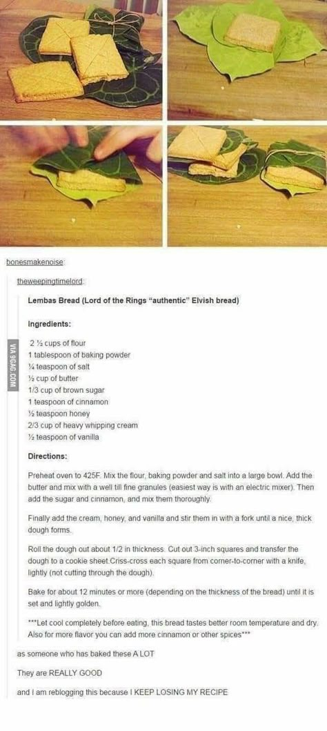 Lembas Bread Recipe, Lembas Bread, Bread Ingredients, Think Food, Bread Recipe, The Rings, Lord Of The Rings, The Hobbit, Cooking And Baking