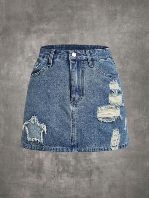 Female Harry Potter, Ripped Denim Skirt, Ripped Denim Skirts, Denim Skirts, Grunge Punk, Ripped Denim, Women Clothing, Denim Skirt, Harry Potter