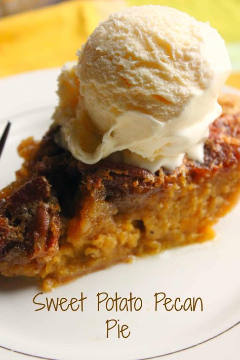 Sweet Potato Pecan Pie, Sweet Potato Pecan, Pecan Pie Filling, Pecan Pie Recipe, Oreo Dessert, Potato Pie, Sweet Potato Pie, No Sugar Foods, Köstliche Desserts