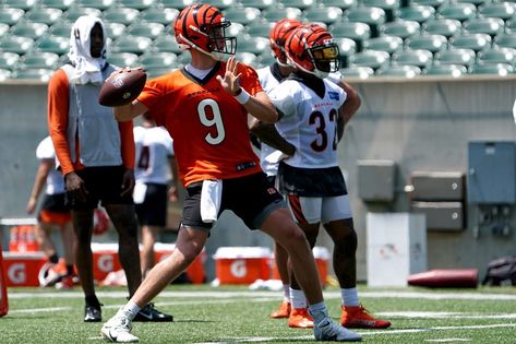 There remains no timetable for the return of Cincinnati Bengals quarterback Joe Burrow as he continues to recover from an appendectomy earlier this week. Bengals coach Zac Taylor didn't seem overly concerned on Saturday about when Burrow would rejoin the team. "I don't have any timetable," Taylor told reporters after practice. "We're tryingto give him some privacy and I'm sure he'll be back in when he's Zac Taylor, Nfl Bengals, Canadian Football League, Joe Burrow, Women’s Soccer, Nascar Cup Series, National Basketball Association, Financial News, National Hockey League