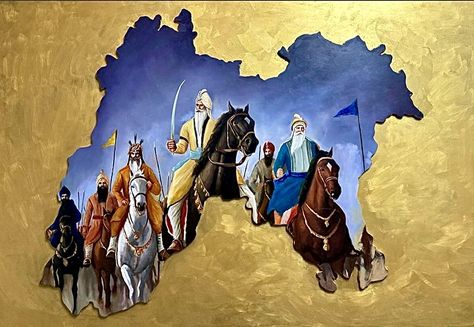 ਮਹਾਰਾਜਾ ਰਣਜੀਤ ਸਿੰਘ ਜੀ, Maharaja Ranjit Singh Paintings, Maharaja Ranjit Singh Wallpaper, Landrover Defender Wallpaper, Punjabi Aesthetic Wallpaper, Defender Wallpaper, Royal Paintings, Warrior Painting, Concept Painting