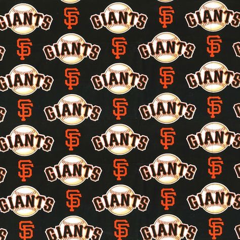 San Francisco Giants Mlb Cotton By Fabric Traditions | Michaels® Sporty Accessories, Baseball Fabric, San Francisco Giants Baseball, Giants Logo, Giants Baseball, Surgical Scrub Hats, Table Runner And Placemats, Sf Giants, Mlb Teams