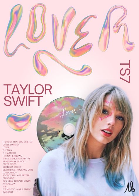 Taylor Swift Wall Poster Printable, Taylor Swift Lover Wallpaper, Lover Poster, Taylor Swift Images, Printable Wall Collage, Taylor Swift Lover, Posters For Room, Dorm Posters, Taylor Swift Posters