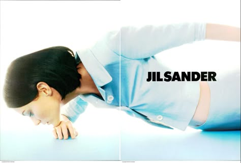 Siren Poses, Jil Sander 90s, Minimalist Editorial, Gen X Soft Club, No Gravity, Fashion Animation, Jill Sander, Id Magazine, Ads Inspiration